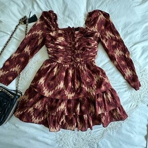 House of Harlow 1960 Ruffled Metallic Dress, Medium